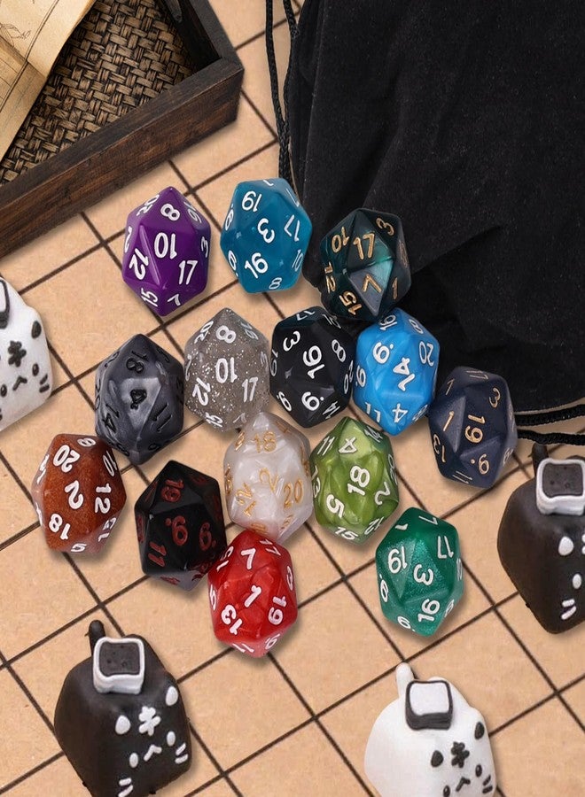 BUWUSMU 150 Pieces Polyhedral Dice Sets - Multi-Colored Assortment with Black Pouch, Compatible with RPG MTG Tabletop Role-Playing Games(20-Sided Style) - Image 5